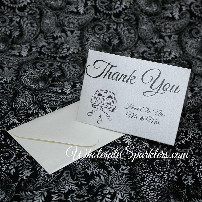 10 Pack - Just Married Thank You Cards