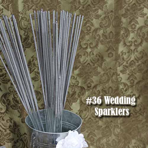 72pc #36 Wedding Sparklers 12 Packages of 6 Sparklers