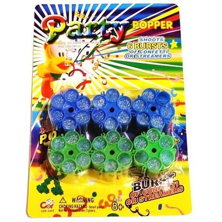 Party Popper 6 Shoooter Gun Refills