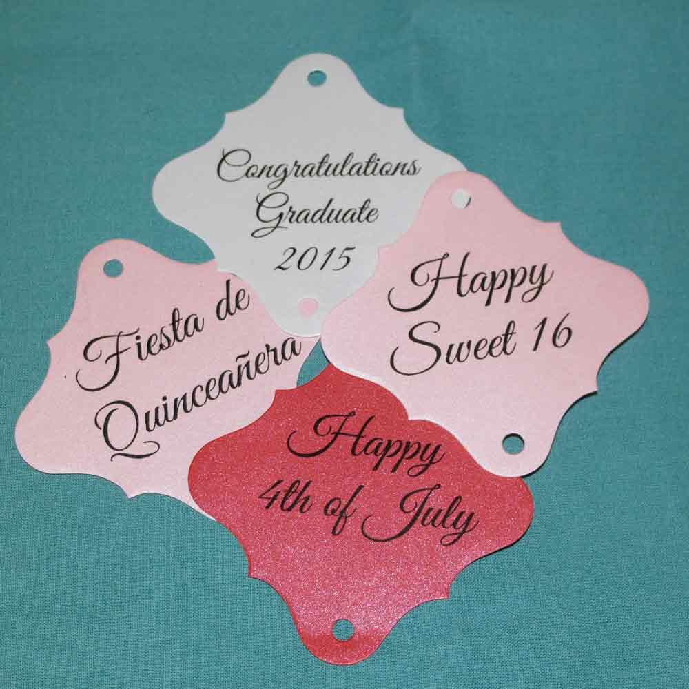 36pc Custom 3 Line Sparkler Tag