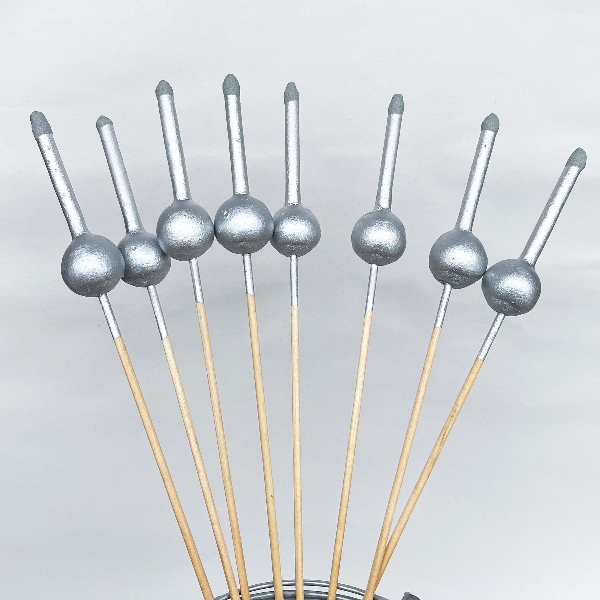 8pc - 16 Inch Gold Sparks- Japanese Wedding Sparklers - 1 Bundle of 8 Sparklers - Silver Dip
