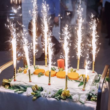 8pc Pack Big Birthday Cake Sparklers burns approx. 45 seconds