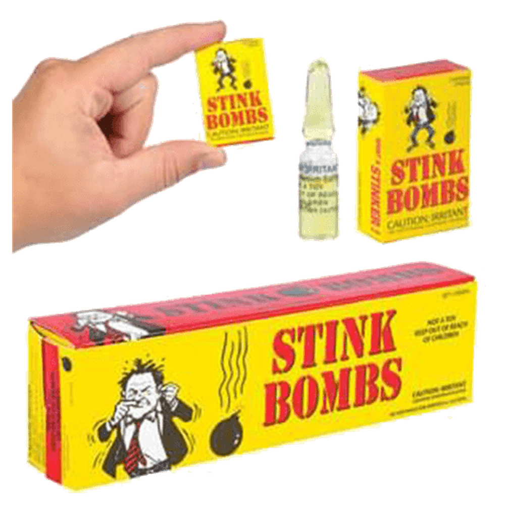1 Box - 3pc per Box Glass Vile Stink Bombs