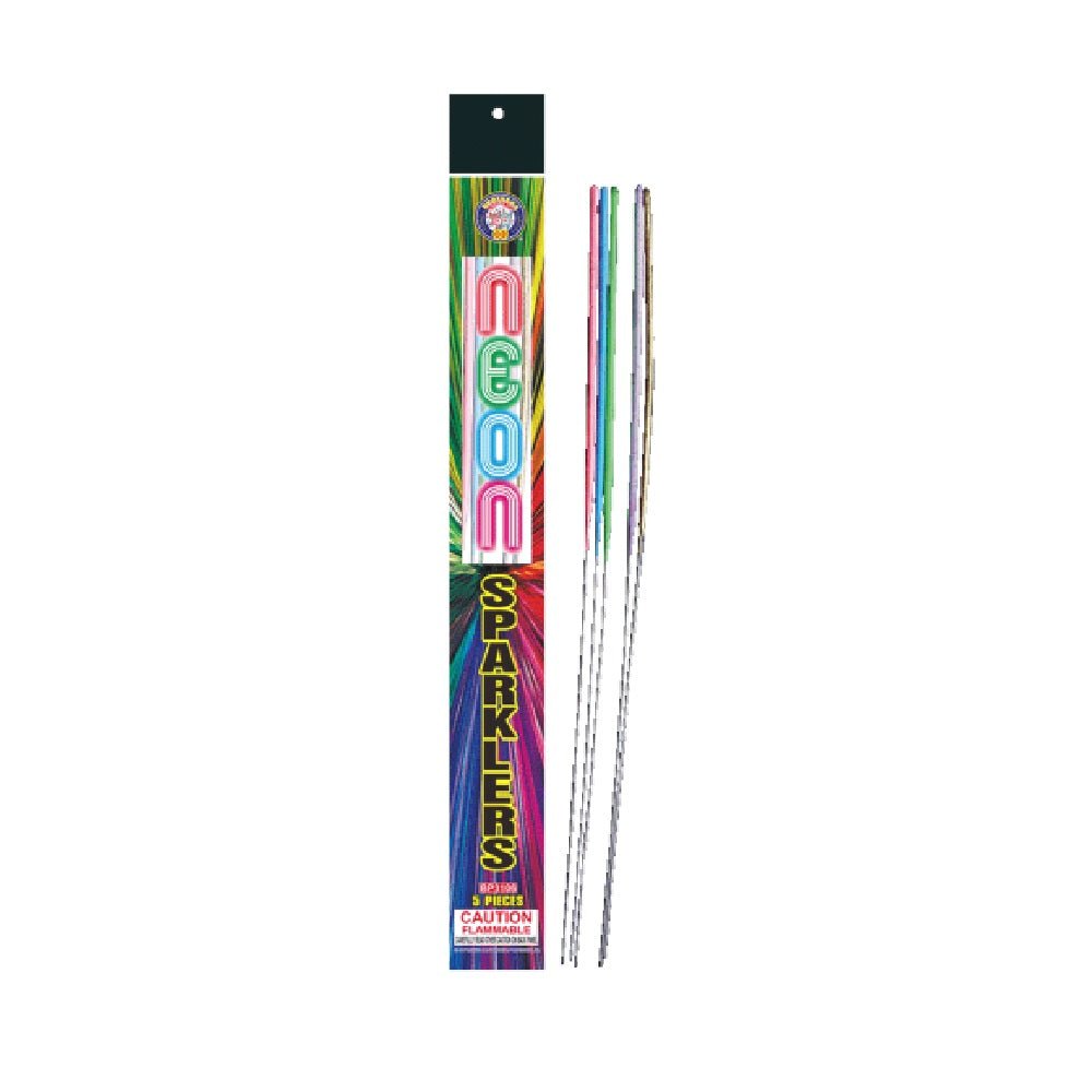 1 Pack - 5pc Brothers Neon Color Sparklers 14"