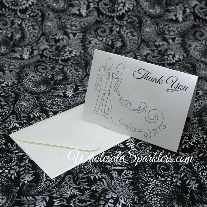 10 Pack - Bride and Groom Thank You Cards