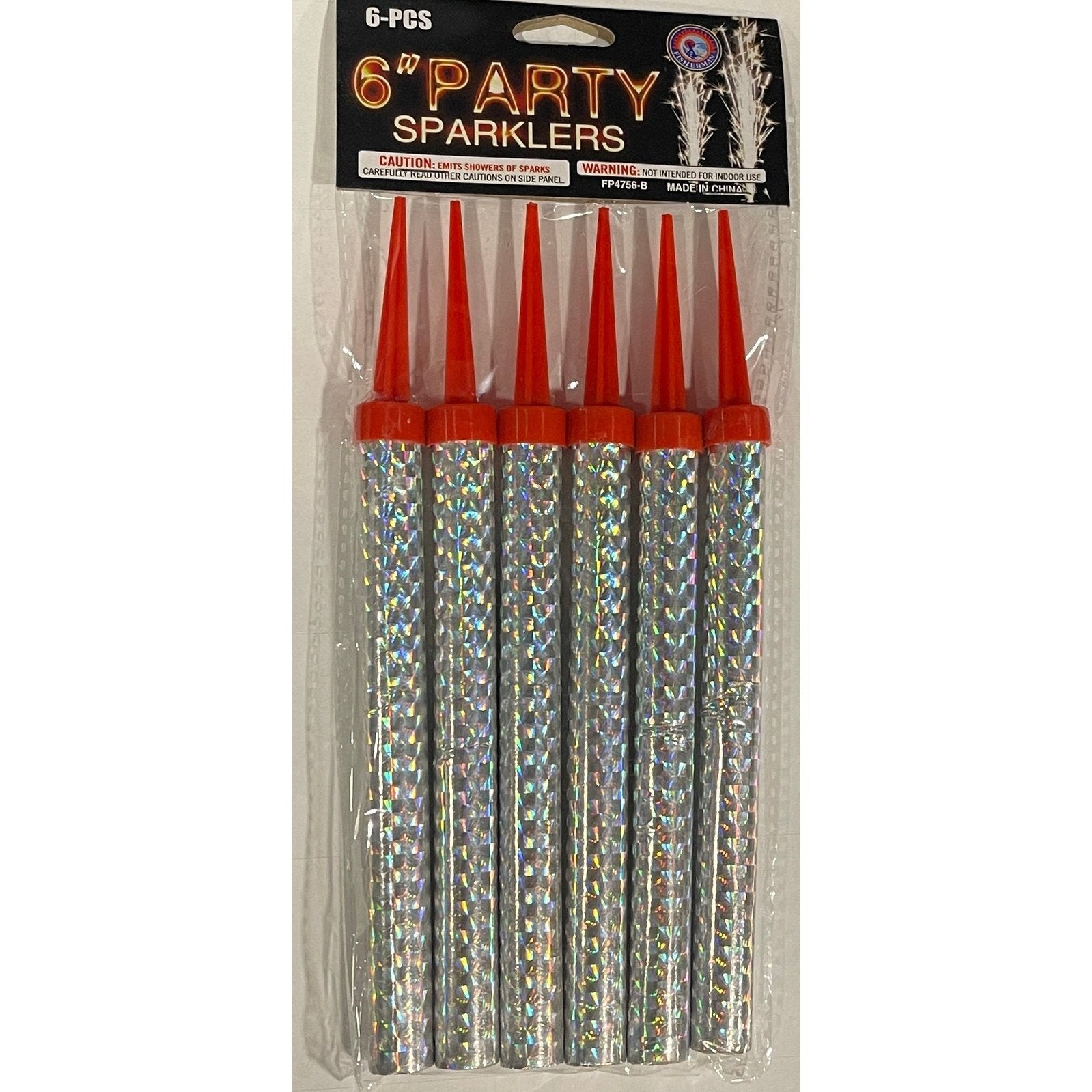6 Pack Nightclub Bottle Sparklers burns approx. 45 seconds