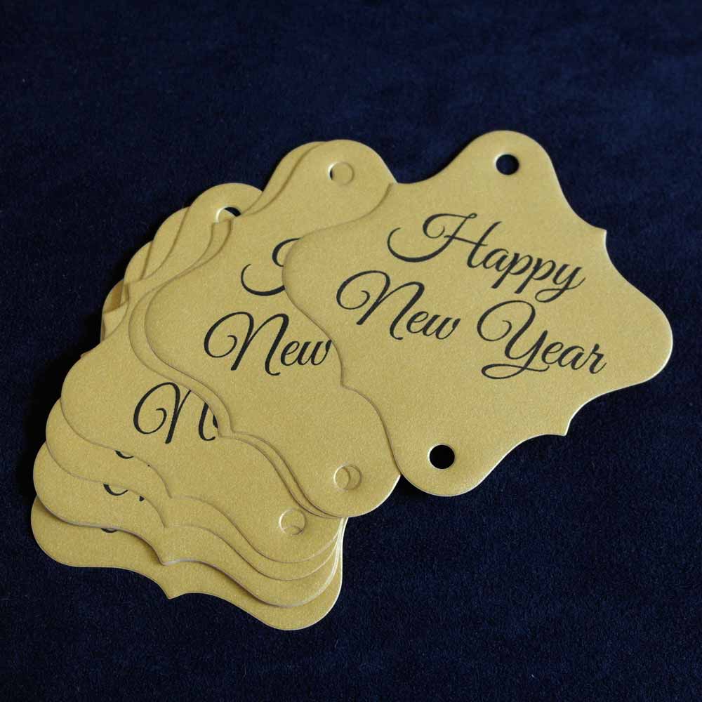 36pc Gold Happy New Years Sparkler Tags