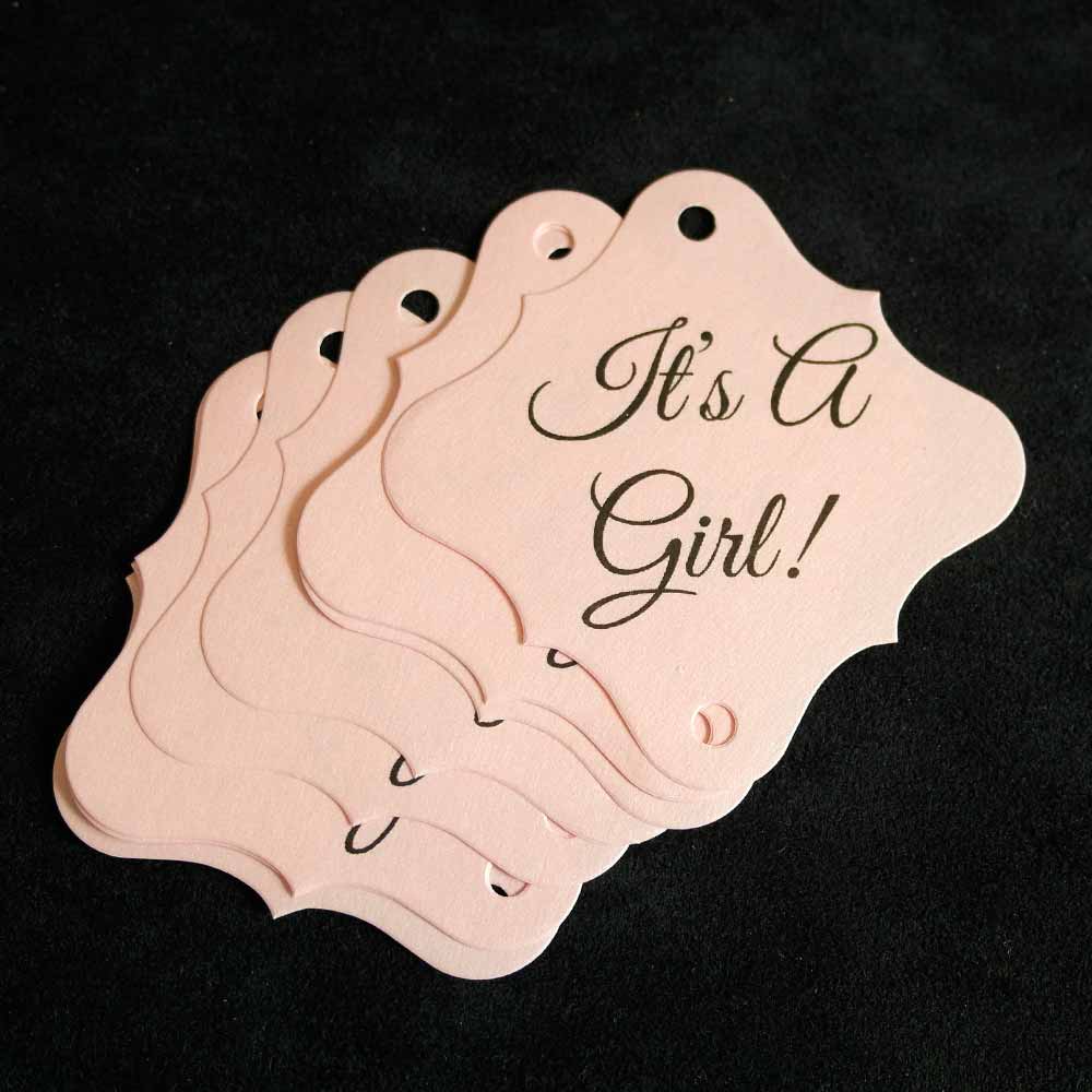 36pc It's A Girl Sparkler Tags