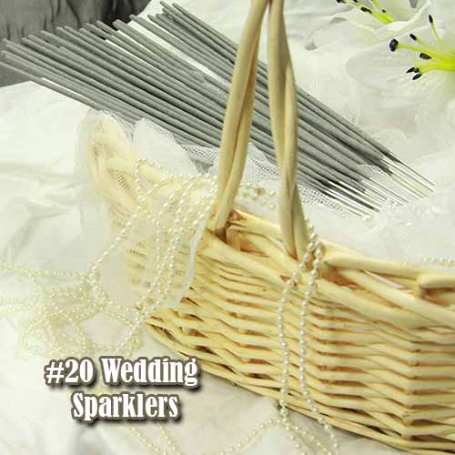 8pc #20 Wedding Sparklers 1 Package of 8 Sparklers