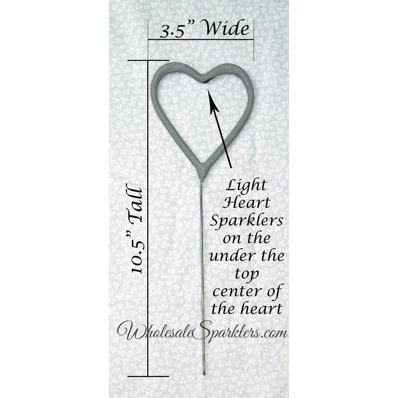 216pc Premium Heart Shape Sparklers 36 Packages of 6 Sparklers