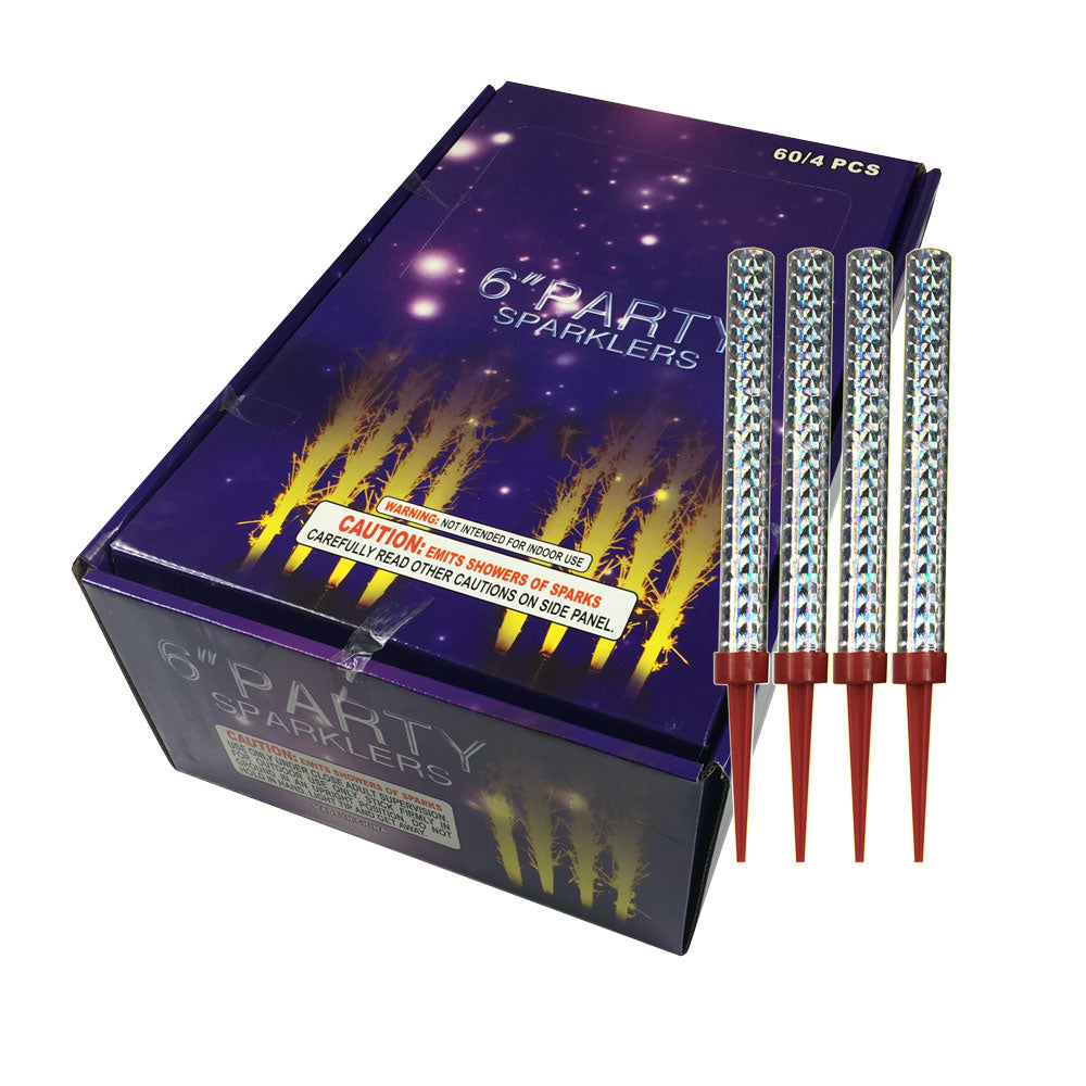 720 Big Birthday Cake Sparklers burns approx. 45 seconds - 180 packs of 4 Sparklers