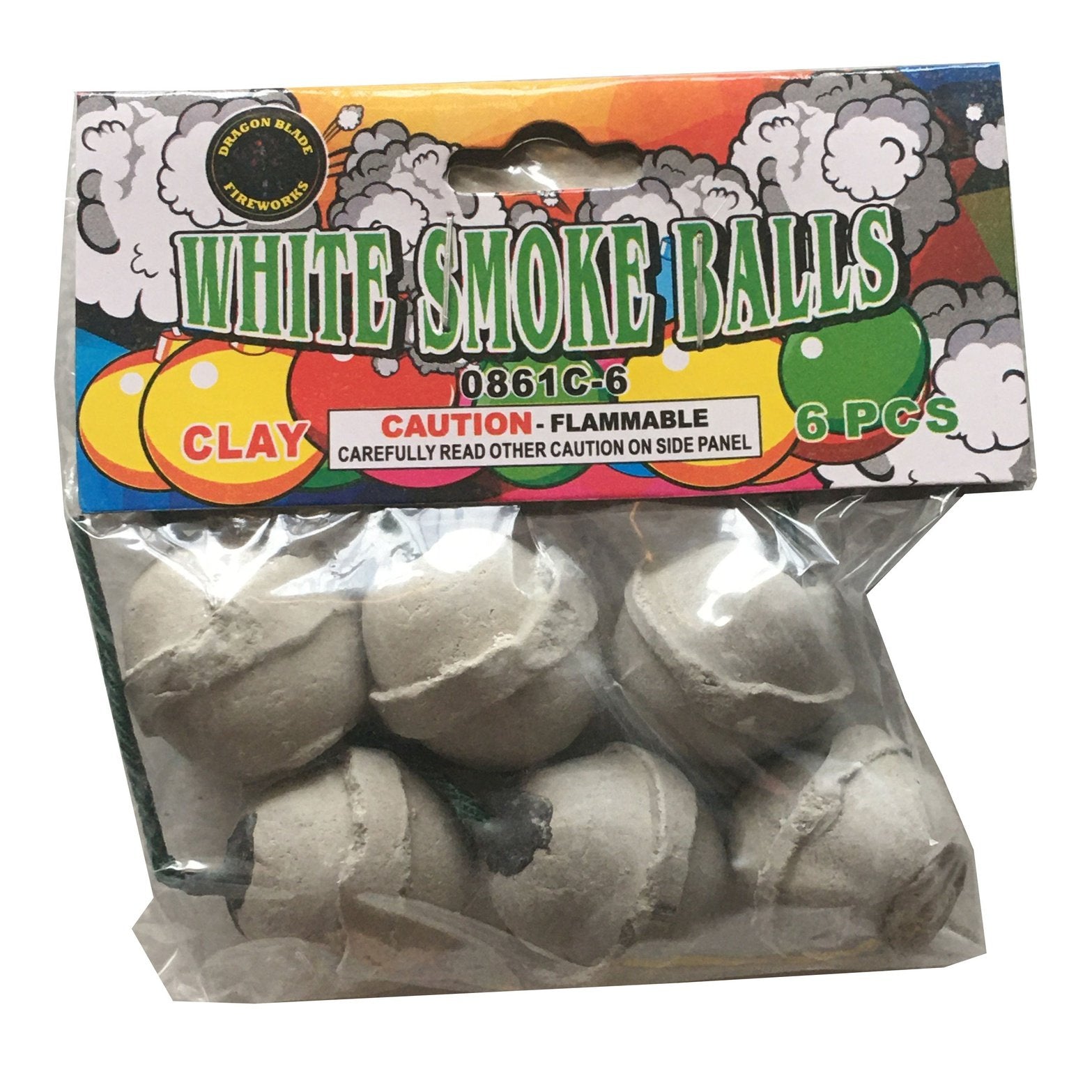 72pc White Smoke Balls - 12 packs - 6pc per pack