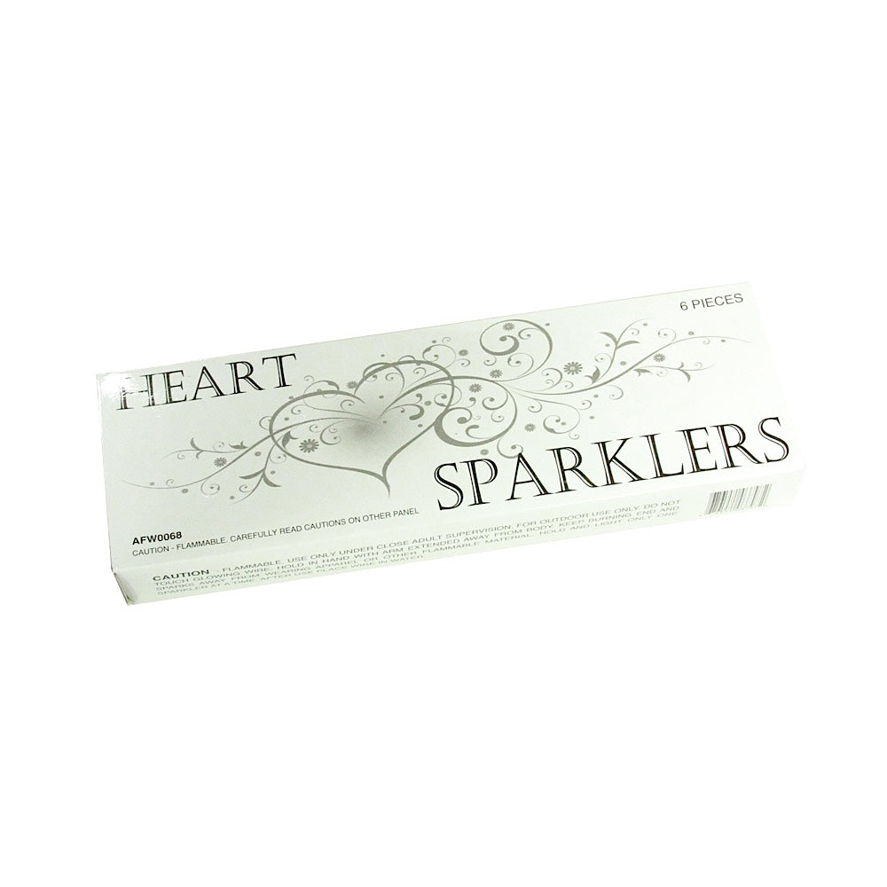 96pc Premium Heart Sparklers 16 Package of 6 Sparklers